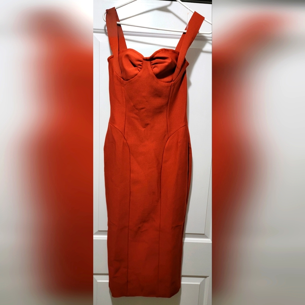 Fashion Nova Always Good Bandage Midi Dress - Size L- NWT